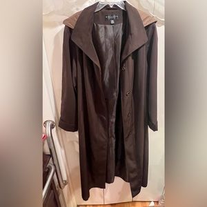 Gallery Long Trench Coat Size 16w